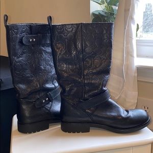 black coach moto virginia boots